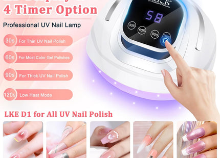 LKE UV Gel Nail Lamp 268W – 60 LED Professional Nail Dryer - Used