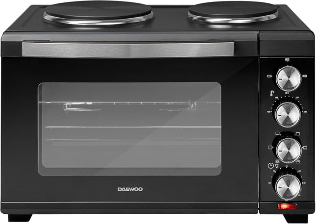 Daewoo 42L Mini Countertop Electric Cooker Oven & Grill with Hot Plates
