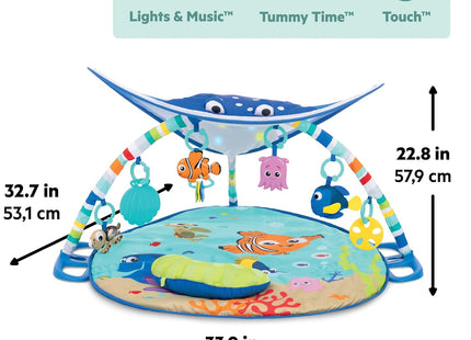 Bright Starts Disney Baby Finding Nemo Activity Gym – Ocean Lights Play Mat with Music