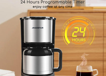 Aigostar Filter Coffee Maker – 1.2L Programmable Drip Coffee Machine