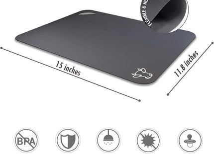 Fotouzy Flexible Plastic Cutting Board Mats – Set of 4, BPA-Free, Dishwasher Safe