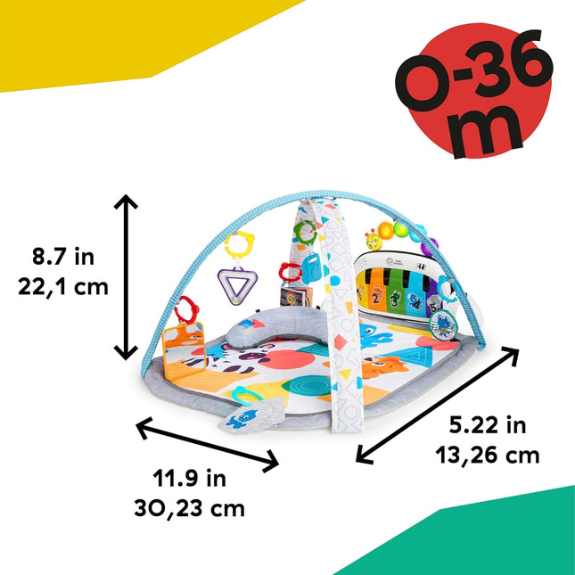 Baby Einstein 4-in-1 Kickin’ Tunes Play Gym – Activity Mat with Piano & Sensory Toys