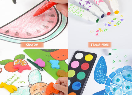 Kiddycolor Deluxe 158-Piece Kids Art Set – with Crayons, Markers, Paints & Stickers