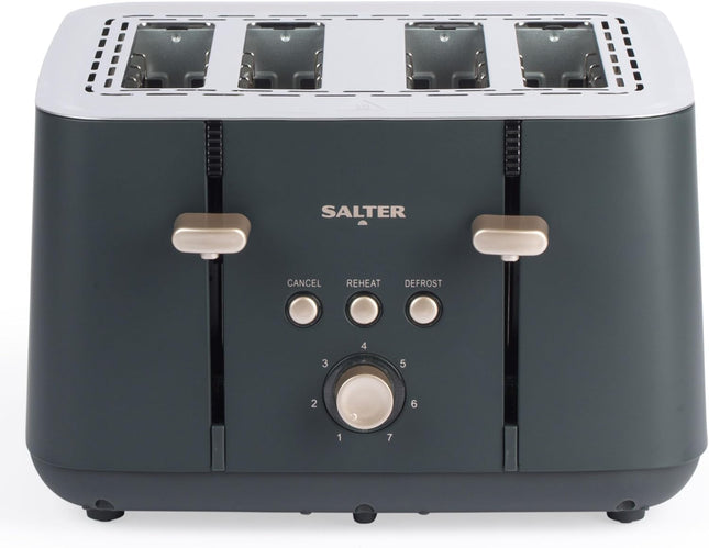 Salter Marino 4-Slice Toaster – 7 Browning Levels, Defrost & Reheat, 1850W