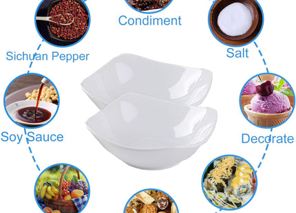 Sightday 4PCS Ceramic Pasta Bowls – White Dinner Plate Set