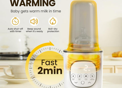 Fermometer Baby Bottle Warmer – 8-in-1 Fast Heating & Steriliser with Timer