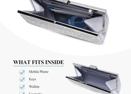 Rhinestone Clutch Bag – Women’s Crystal Evening Purse