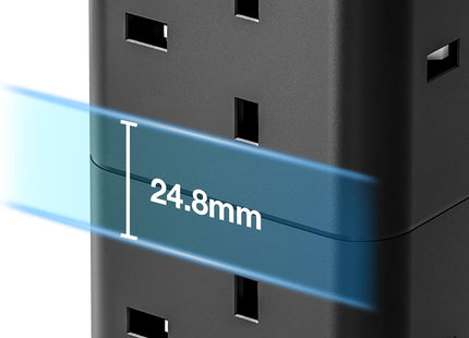 VonHaus 12-in-1 Surge Protected Tower Extension Lead – 2M Cable