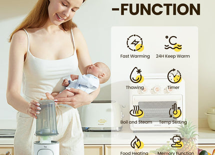 Fermometer Baby Bottle Warmer – 8-in-1 Fast Heating & Steriliser with Timer
