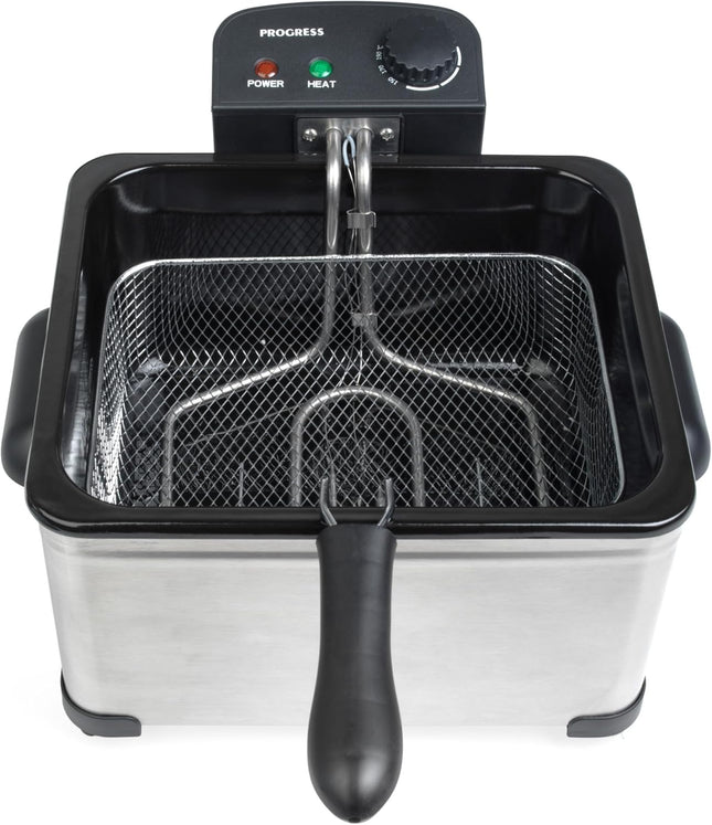 Progress 5L Deep Fat Fryer – Dual Basket 2000W Stainless Steel