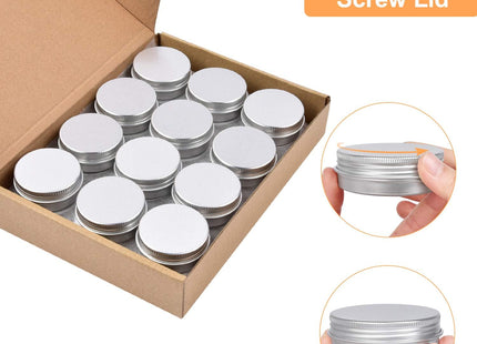 Sopito 24-Pack Aluminum Tin Containers with Screw Lids – 60ml (2oz)