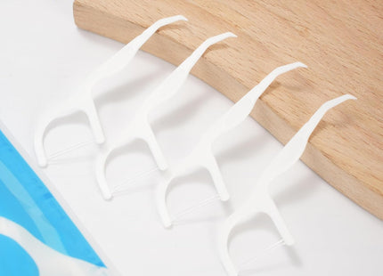 La Fluss Dental Floss Picks – 200pcs Double-Line Floss
