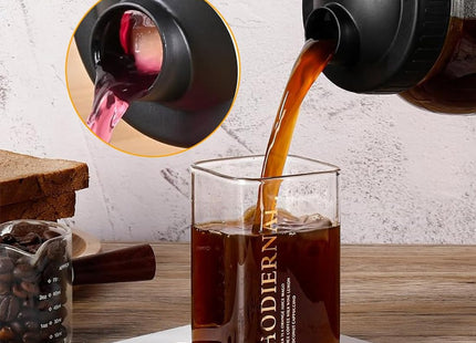 Mason Jar Pitcher Wide Mouth Glass Water Jug with Handle & Lid – 800ml