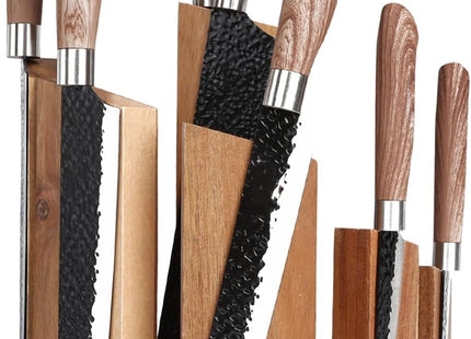 Uniharpa Wooden Semi-Circular 360° Magnetic Knife Block Holder