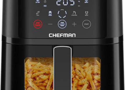 Chefman 3.75L Compact Air Fryer with Hi-Fry Technology – Black