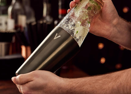 VonShef 6-Piece Boston Cocktail Shaker Set – 550ml Stainless Steel