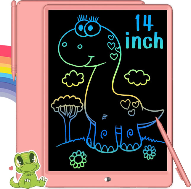 Richgv 14-Inch LCD Writing Tablet Pad for Kids – Portable, Pink