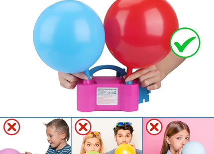 Electric Balloon Pump – Dual Nozzle 600W Balloon Inflator