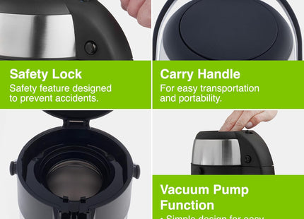 VonShef Stainless Steel Airpot – 3L & 5L Double-Wall Insulated Dispenser