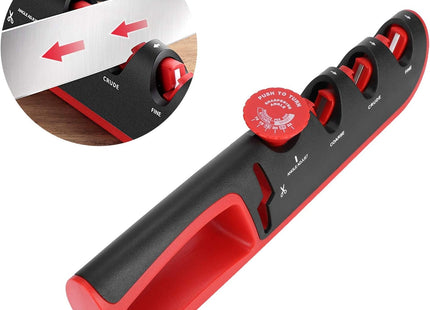 Smart Sharp 4-in-1 Knife & Scissor Sharpener – Adjustable Manual Tool for Kitchen Blades