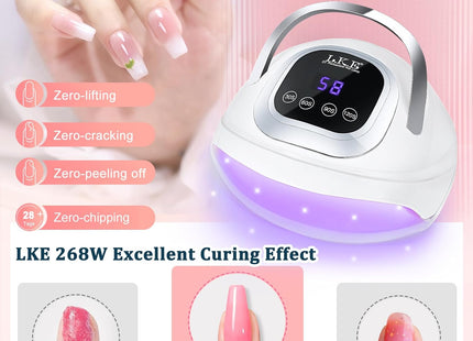 LKE UV Gel Nail Lamp 268W – 60 LED Professional Nail Dryer - Used