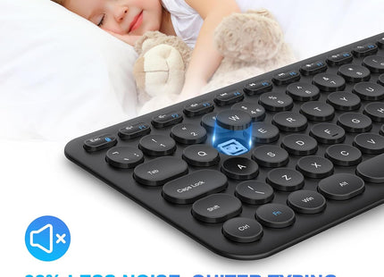 PINKCAT Wireless Ergonomic Keyboard with Number Pad