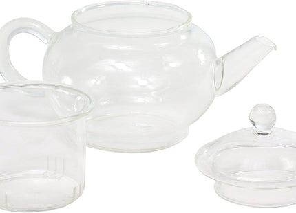 GOLDBEARUK Clear Glass Teapot with Infuser – 250ml Small Glass Teapot