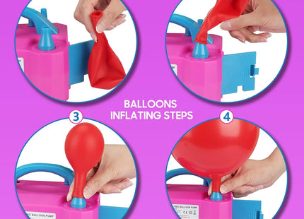 Electric Balloon Pump – Dual Nozzle 600W Balloon Inflator