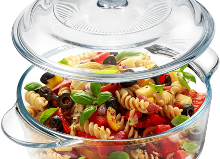 NUTRIUPS Mini Glass Casserole Dish – 1L Round Bakeware
