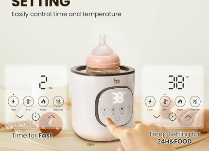 Fermometer Baby Bottle Warmer – 8-in-1 Fast Heating & Steriliser with Timer