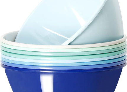 Youngever 9-Pack Large 1500ml Plastic Bowls – Coastal Colours