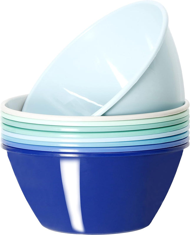 Youngever 9-Pack Large 1500ml Plastic Bowls – Coastal Colours
