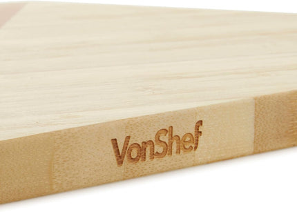 VonShef Bamboo Cheese Board – Geometric Hexagonal Serving Board