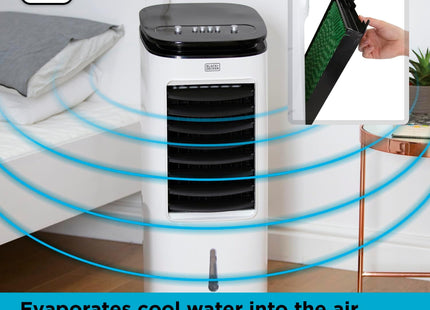 BLACK+DECKER Portable 2-in-1 Air Cooler – 7L Tank, 65W, White (Used)