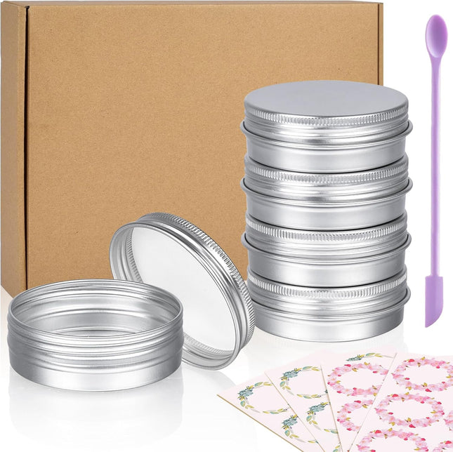 Sopito 24-Pack Aluminum Tin Containers with Screw Lids – 60ml (2oz)