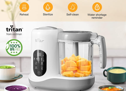 Bear One-Step Baby Food Maker & Steamer Blender – 400ml  (Beige) - Used