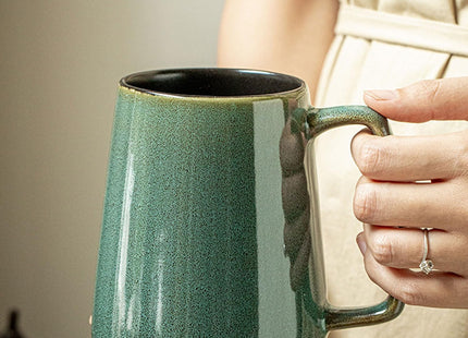 Cteahrow Large 24oz/700ml Ceramic Coffee Mug with Handle – Green