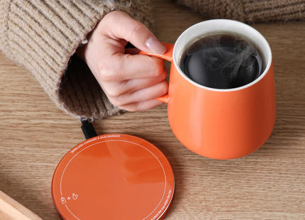 Kazumi Self-Heating Ceramic Mug – 130°F Smart Cup with 15W Wireless Charger