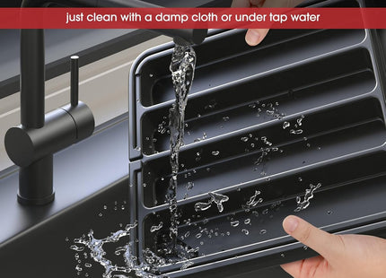 Aujen Expandable Cutlery Drawer Organiser – Adjustable Utensil Tray, Black