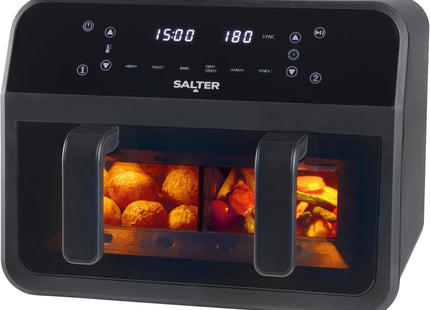 Salter Dual View Air Fryer – 7L Family Size, Removable Divider, 2300W