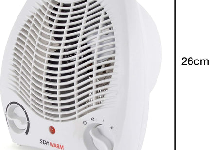 STAYWARM® 2000W Upright Fan Heater – White (F2001WH)