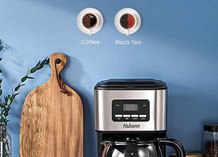 Yabano Programmable Coffee Maker – 1.5L Drip Machine with Timer