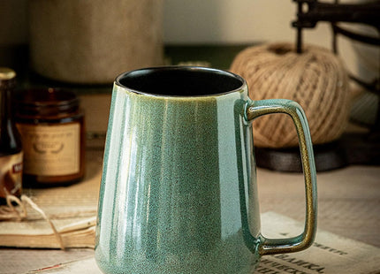 Cteahrow Large 24oz/700ml Ceramic Coffee Mug with Handle – Green