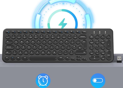 PINKCAT Wireless Ergonomic Keyboard with Number Pad