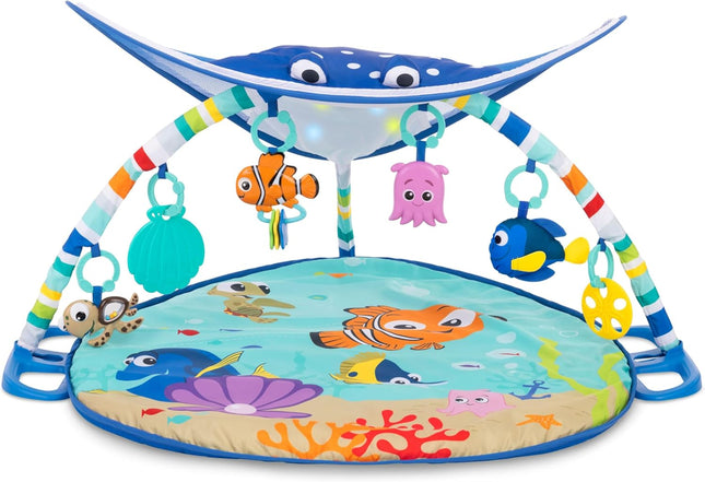Bright Starts Disney Baby Finding Nemo Activity Gym – Ocean Lights Play Mat with Music