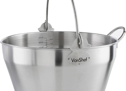 VonShef Jam Making Kit – 9L Induction Safe Maslin Pan (Label Not Included)
