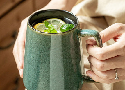 Cteahrow Large 24oz/700ml Ceramic Coffee Mug with Handle – Green