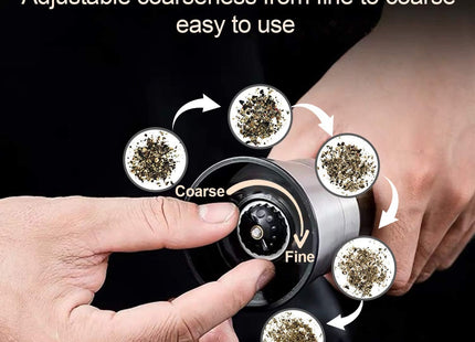 LessMo Salt & Pepper Grinder Set – 2-Piece Manual Mills with Adjustable Ceramic Grinder