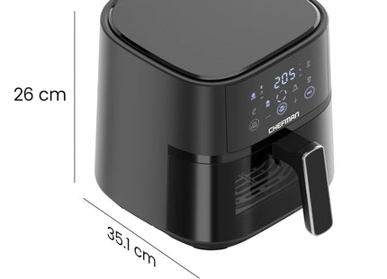 Chefman 3.75L Compact Air Fryer with Hi-Fry Technology – Black