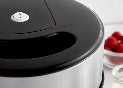 VonShef Ice Cream Maker Machine – 2L Frozen Yoghurt & Sorbet Maker, Stainless Steel
